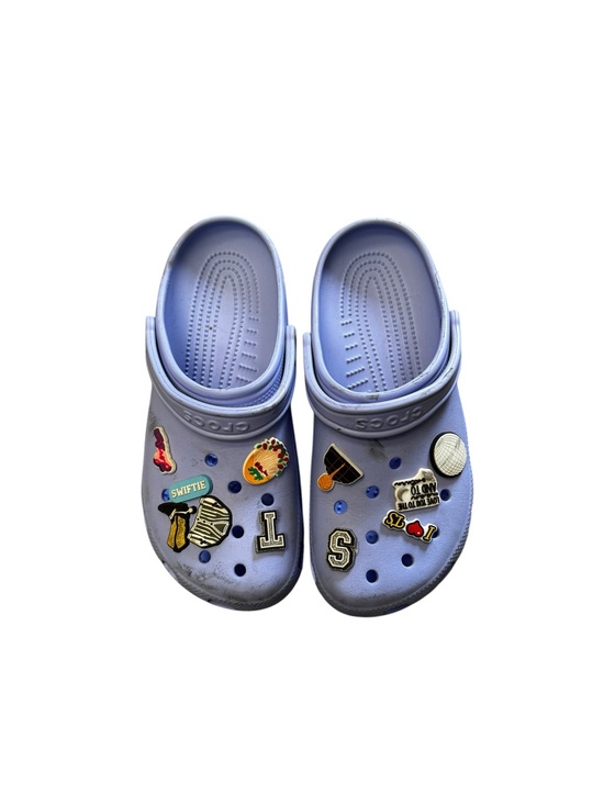 CROCS Shoes - CROCS Unisex Light Lavender Clogs with Fun Jibbitz Charms Women Size 10 Men 8